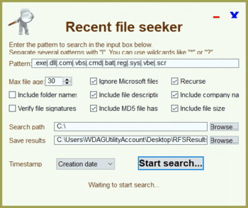 Recent File Seeker скриншот № 1