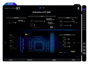 EVGA Precision X1 скриншот № 1