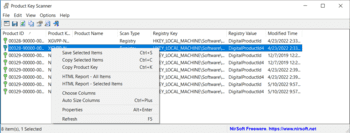 Product Key Scanner скриншот № 1
