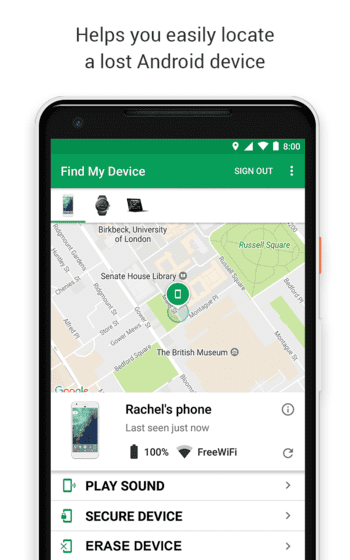 Find My Device скриншот № 1