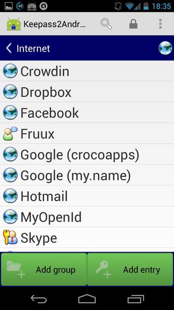 Keepass2Android Offline скриншот № 1