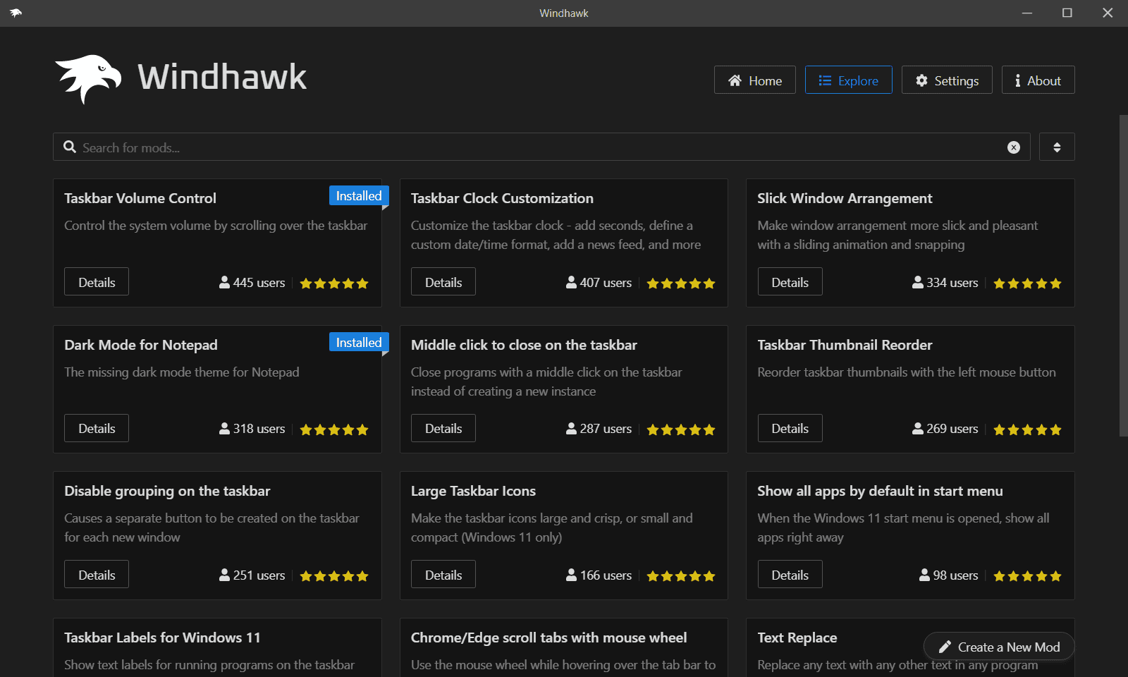 instaling Windhawk