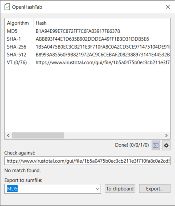 OpenHashTab скриншот № 1