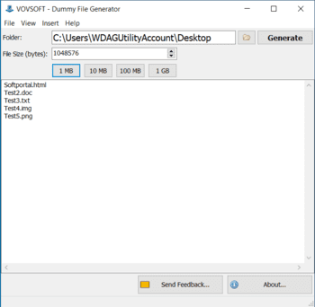 Dummy File Generator скриншот № 1