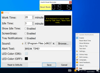 Health Break Reminder скриншот № 1