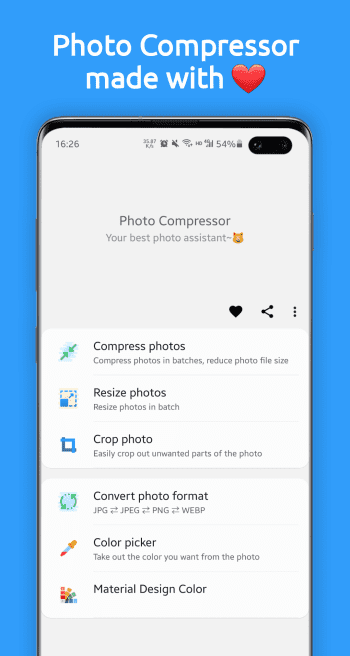 Photo Compressor and Resizer скриншот № 1