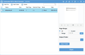 Coolmuster PDF to Word Converter скриншот № 1