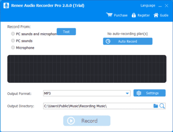 Renee Audio Recorder Pro скриншот № 1
