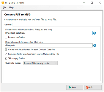 PST 2 MSG скриншот № 1