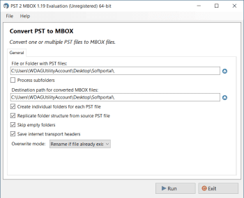 PST 2 MBOX скриншот № 1