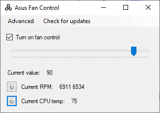 Asus Fan Control скриншот № 1