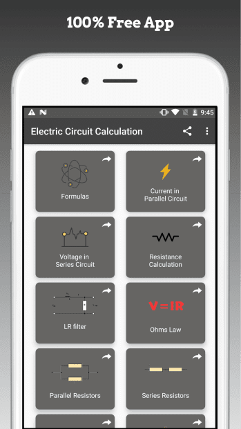 Electric Circuit Calculator скриншот № 1
