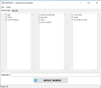 Keyword Combiner скриншот № 1