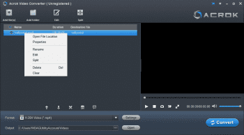 Acrok Video Converter скриншот № 1