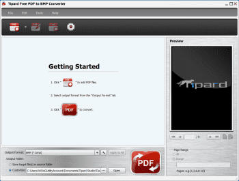 Tipard Free PDF to BMP Converter скриншот № 1
