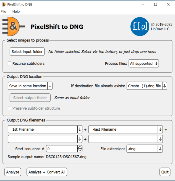 PixelShift to DNG скриншот № 1
