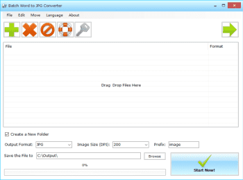 Batch Word to JPG Converter скриншот № 1