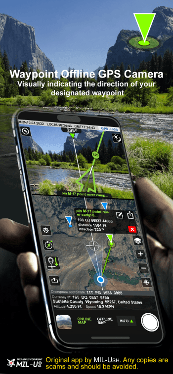 Waypoint Offline GPS Camera скриншот № 1