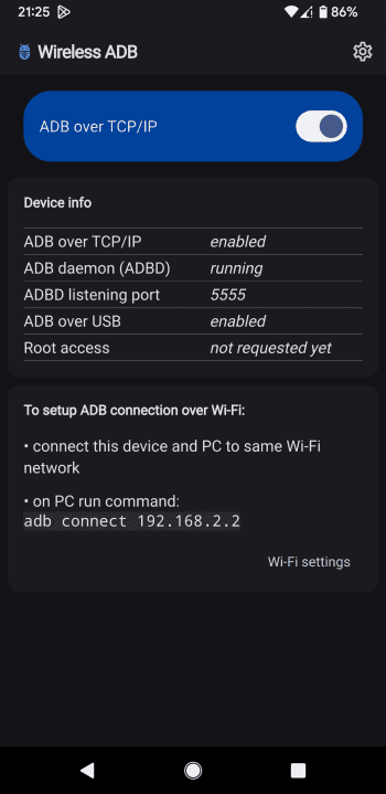 Wireless ADB скриншот № 1