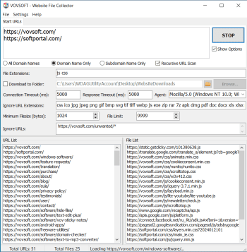 Website File Collector скриншот № 1