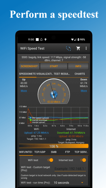 WiFi Speed Test скриншот № 1
