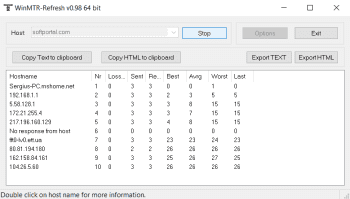 WinMTR-Refresh скриншот № 1