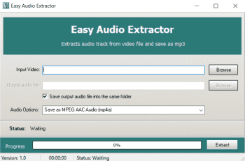 Easy Audio Extractor скриншот № 1