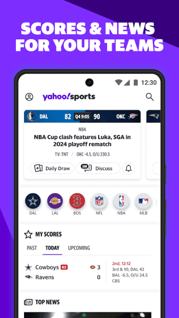 Yahoo Sports скриншот № 1