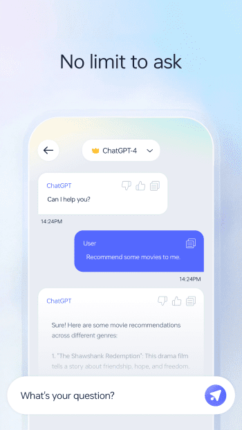 Next AI - No limit to ask скриншот № 1
