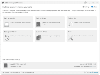 O&O DiskImage Premium скриншот № 1