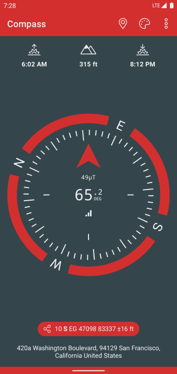Compass & Altimeter скриншот № 1