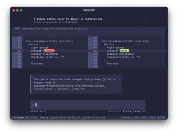 Opencode скриншот № 1