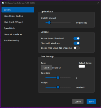NetSpeedTray скриншот № 1