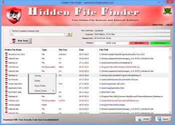 Hidden File Finder скриншот № 1