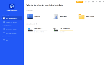 AOMEI FastRecovery скриншот № 1