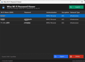 Wise Wi-Fi Password Viewer скриншот № 1