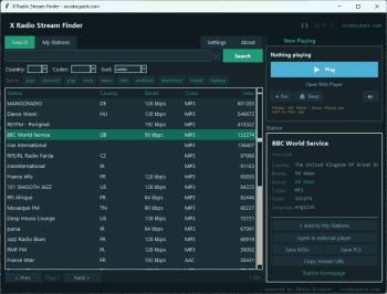 X Radio Stream Finder скриншот № 1