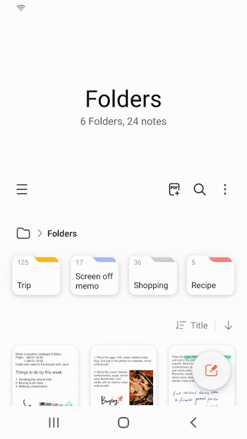 Samsung Notes скриншот № 1