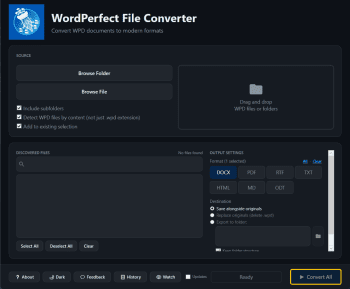 WordPerfect File Converter скриншот № 1