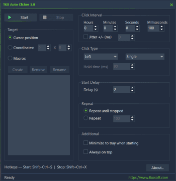 TKO Auto Clicker скриншот № 1