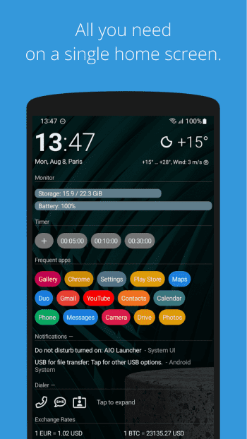 AIO Launcher скриншот № 1