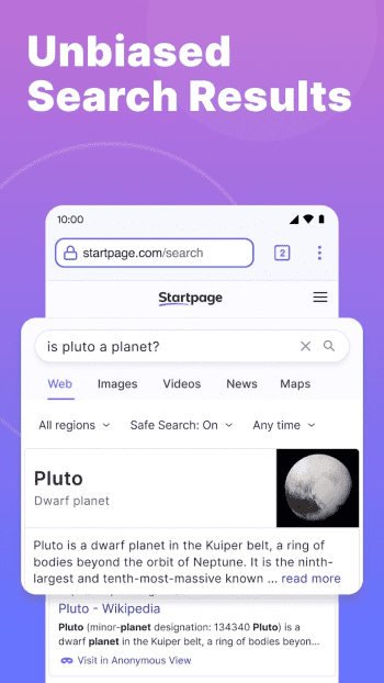 Startpage скриншот № 1