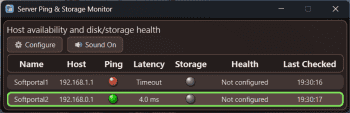 Server Ping & Storage Monitor скриншот № 1