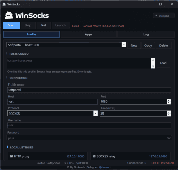 WinSocks скриншот № 1